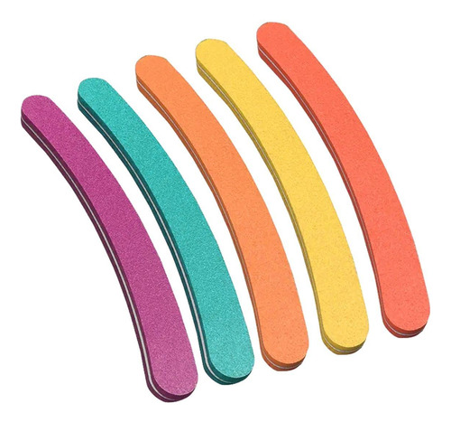 Pack 50 Limas Banana Colores Super Acolchonada 18cm Manicura