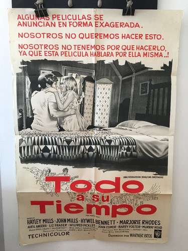 Afiche De Cine Original - Todo A Su Tiempo