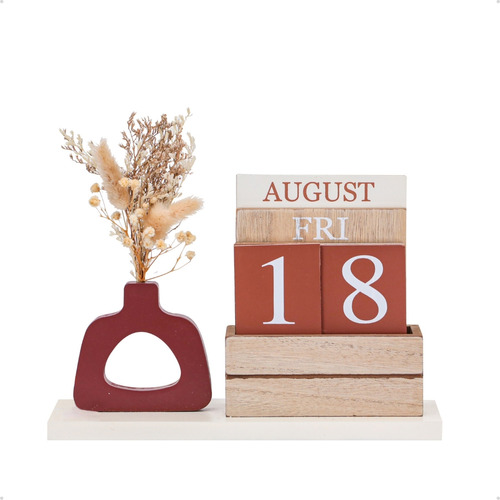 Calendário Permanente Decorativo De Mesa Mdf Escritório