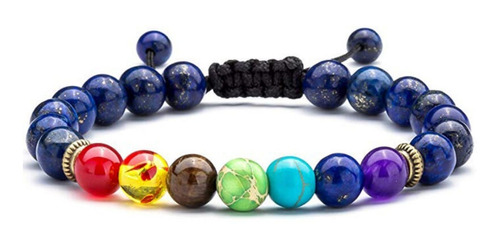 Pulsera Hombre Mujer Pulsera 7 Chakras Piedras Naturales