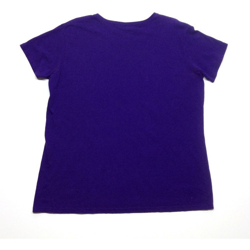 Remera Manga Corta Algodón Violeta Ohio Usa Mujer Talle Xl