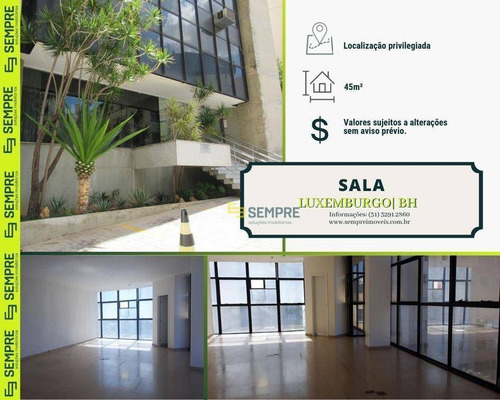 Imagem 1 de 18 de Sala Para Alugar, 45 M² - Luxemburgo - Belo Horizonte/mg - Sa0054