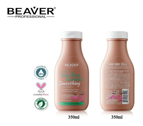 Original Shampoo Keratina Alisante Beaver 350ml Capilar