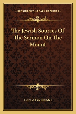 Libro The Jewish Sources Of The Sermon On The Mount - Fri...