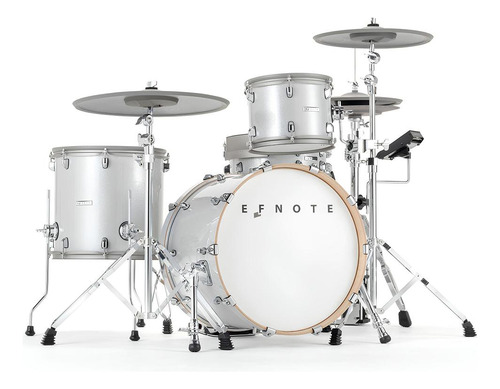 Bateria Eletrônica Design Acústico Efnote 7 4 Pçs Usb Midi Cor Prata