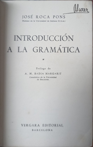 Introducción A La Gramática 