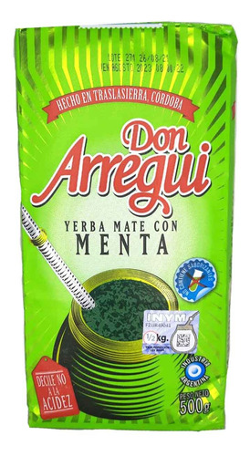 Yerba Don Arregui Menta 500g Pack 6 Unidades