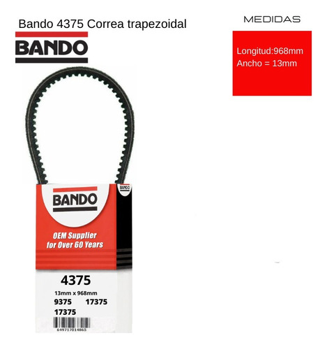 Correa Bando Rpf 4375 - 37.5  - Original