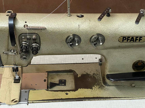 Maquina Recta Industrial Pfaff Doble Aguja Gris (Usado)