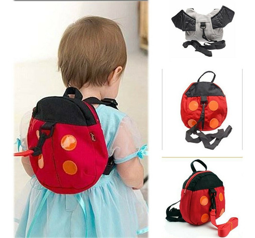 Mochila Arnés Correa Seguridad Cuidado Bebé Niño Color Rojo