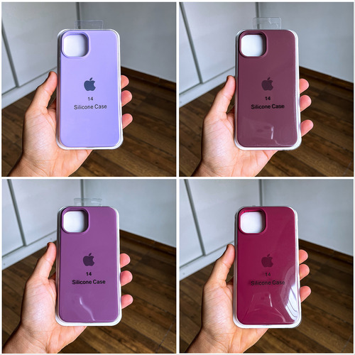 Silicone Case Iphone 14 Funda Silicona Violeta Oscuro Lisa