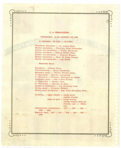 Álbum De Figurinha Digitalizado Campeonat Paranaense De 1952