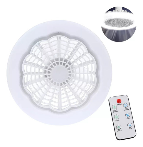 Ventilador Techo Lámpara Dimmable Led Luz 30w Control Remoto