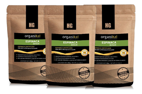 Pack X3 Espinaca Organikal 150gr
