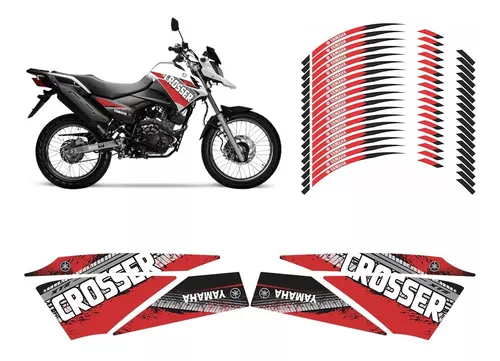 Kit Adesivos Faixa Moto Yamaha Xtz Crosser 150 2022 Emblema