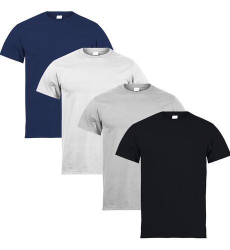 Set X4 Remera Expert Hombre Básica M. Corta Algodón- El Rey