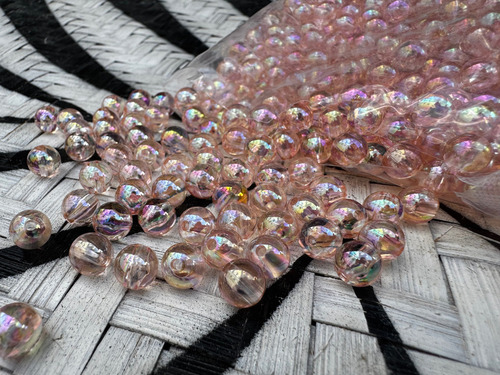 Perlas Tornasolada Pasante 8 Mm Rosa Claro 925 Aprox.