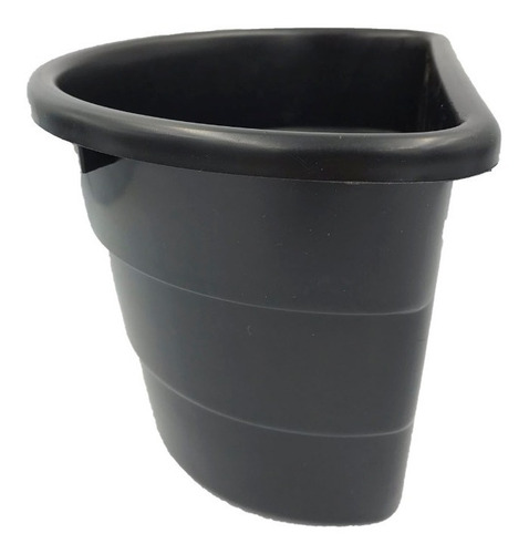 Imagem 2 de 10 de 30 Vasos De Parede Meia Lua Jardim Vertical Preto 3,0l