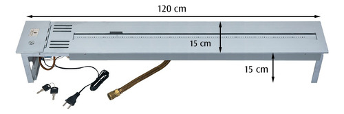 Lareira A Gás Linha Clássica C/chave Modelo Bella 120cm