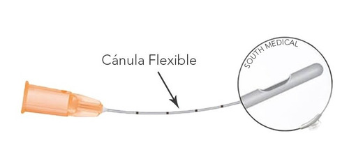 Imagen 3 de 3 de Pack 10 Micro Cánulas Flexibles 25gx38mm, Incluye Aguja Guía