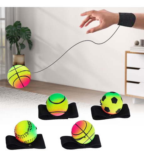 (bkb) Pelota De Muñeca Elástica Para Rebotes, Pelota Deporti
