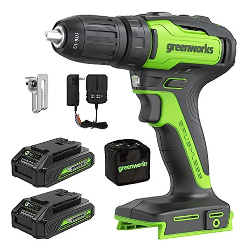 Greenworks 24v Brushless Cordless 1/2-inch Drill / Driver,