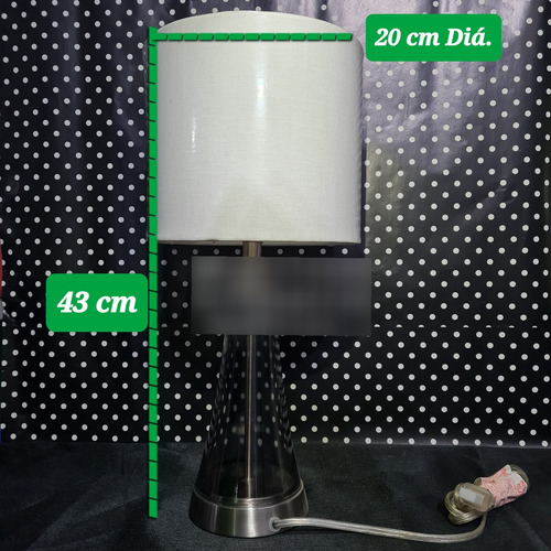 Lámpara De Mesa Con Base De Vidrio