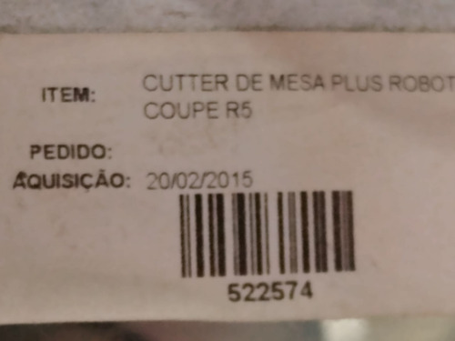 Cutter Mesa 5,5l 2 Velocidades 1200w Robot Coupe R5 Plus (Usado)