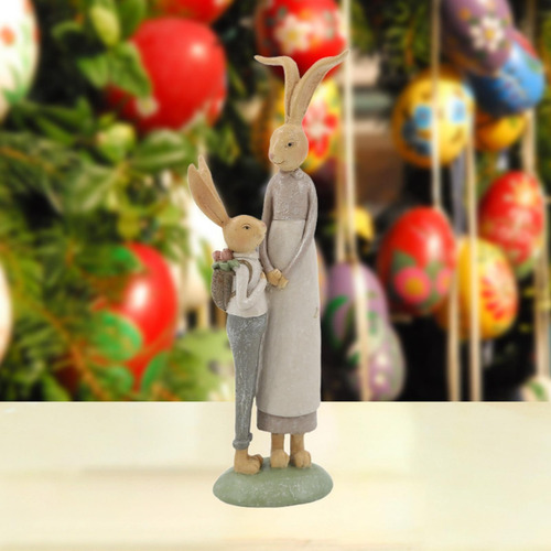 Resina Estatua De La Familia Family Bunny Para Mamá E Hijo