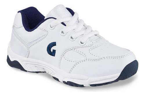 Tenis Colegial Gomyschool C Bco-azul Unisex Los Gomosos