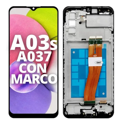Modulo Pantalla Para Samsung A03s A037 Con Marco Display