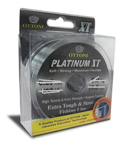 Kit  10 Linha Pesca Ottoni Platinum Xt 100m  5,5 Kg