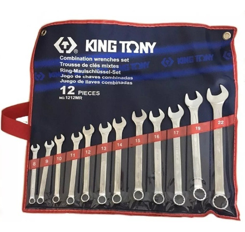Jogo Chave Combinada C/12 Peças (8-22mm) 1212mr King Tony