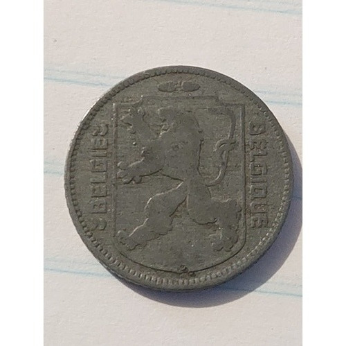 Bélgica 1 Franco Año 1944 Zinc Km # 128