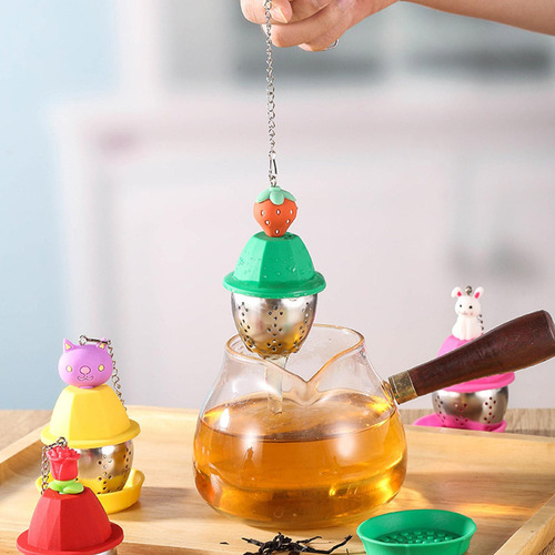Filtro De Té De Malla Resistente Con Forma De Colgante Para