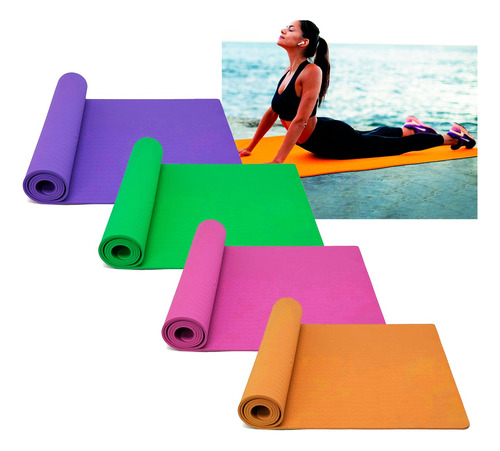 Colchoneta Promoción X4 Mat Para Yoga 3mm Goma Eva Pilates