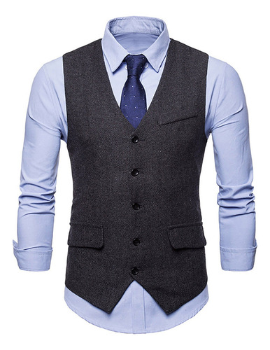 Traje Formal De Esmoquin De Negocios For Invierno, Chaleco,