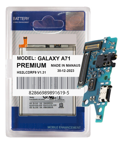 Battria Para Galaxy A71 A715f Lacrada + Conector Carga Turbo