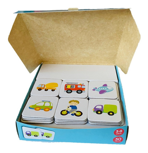 Imagen 3 de 8 de Juego Mesa Memoria Transportes Didactico Infantil Niño