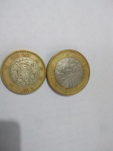 Par Monedas De Veinte Y Diez Pesos Año 2000