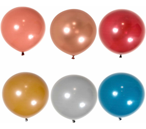 Globos X 5 - Gris - R18 - Grandes - Universo Mágico