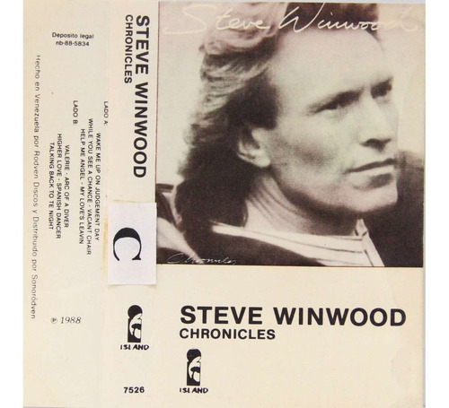 Cassette - Steve Winwood / Chronicles. Compilación (1988)