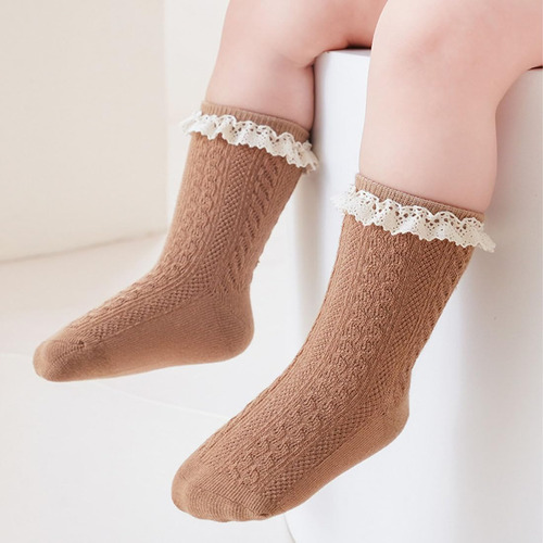 Calcetines Con Volantes Para Bebé Y Niña Pequeña, De