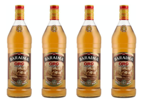 Pack De 4 Ron Baraima Oro 1l