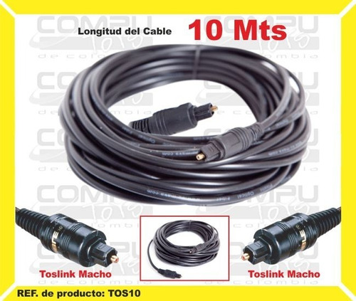 Cable De Fibra Optica Grueso 10 M Ref: Tos10 Computoys Sas
