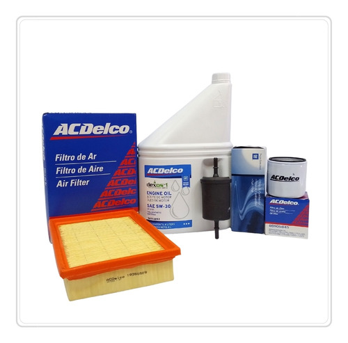 Kit Filtros + Aceite Acdelco Sinte Chevrolet Cobalt Spin 100