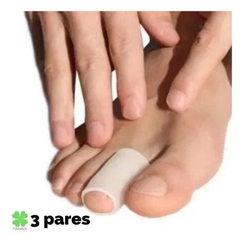 6 Aneis Protetores Para Os Dedos Pés Em Silicone Anti-calos
