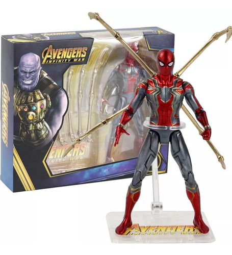 Hombre Araña Spiderman Articulado 18 Cm Avengers 