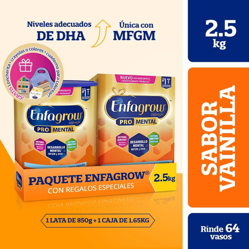 Enfagrow® Premium Vainilla -pack De Caja 1.65 Kg + Lata 850g