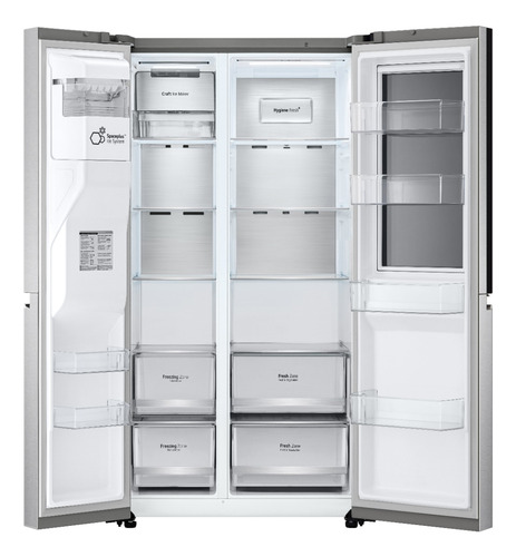 Refrigerador Lg Inverter 637 L Insta View Ls66sxsc Queoferta Plateado